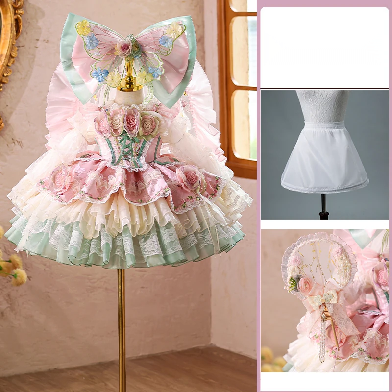 Girls Hanfu Lolita Princess Dress - Mid-Autumn