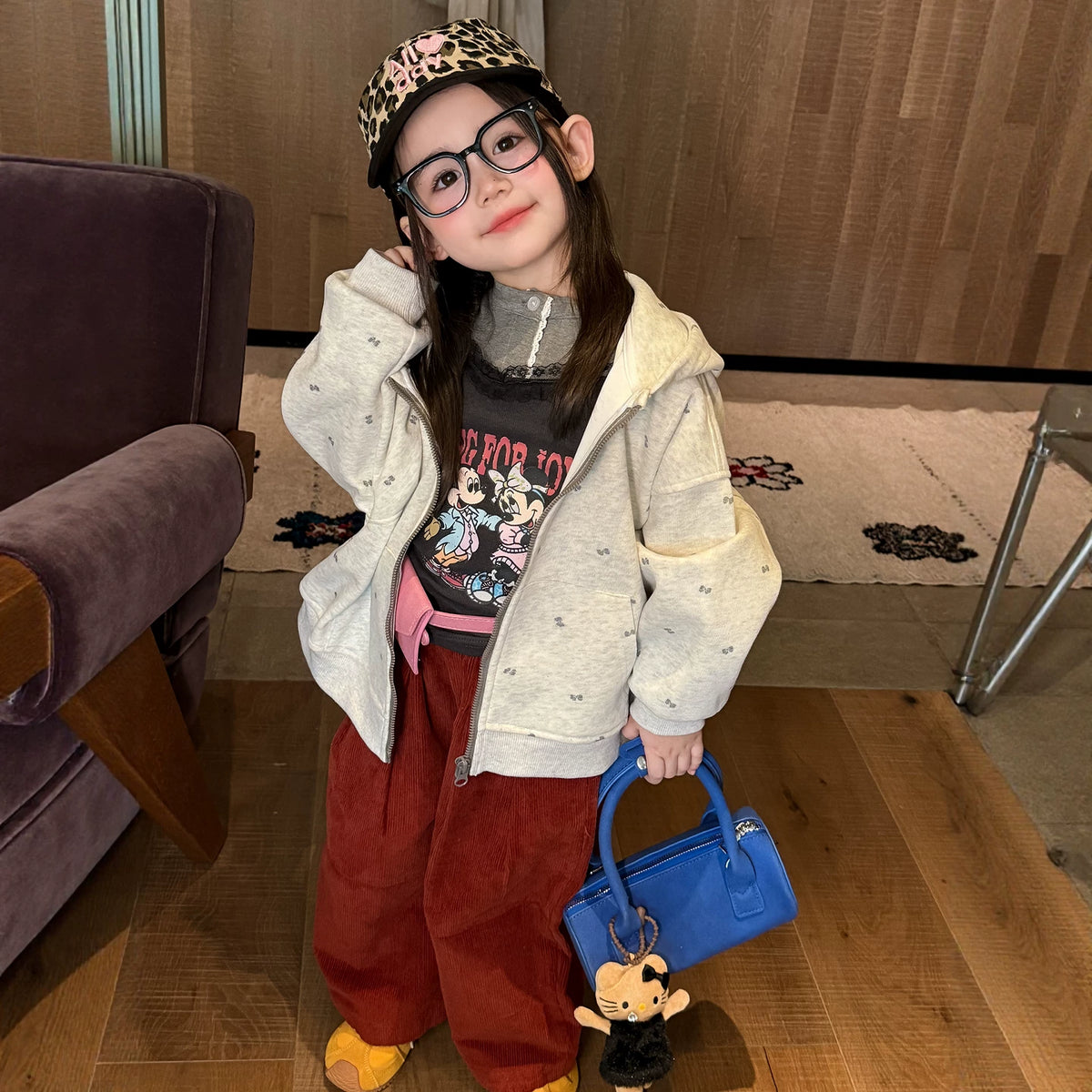 Girls Hoodie & Corduroy Pants Set - Cosy Autumn Three-Piece