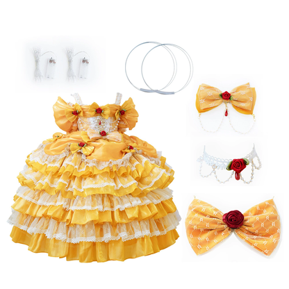 Girls Belle Princess Dress Set - Beauty and the Beast