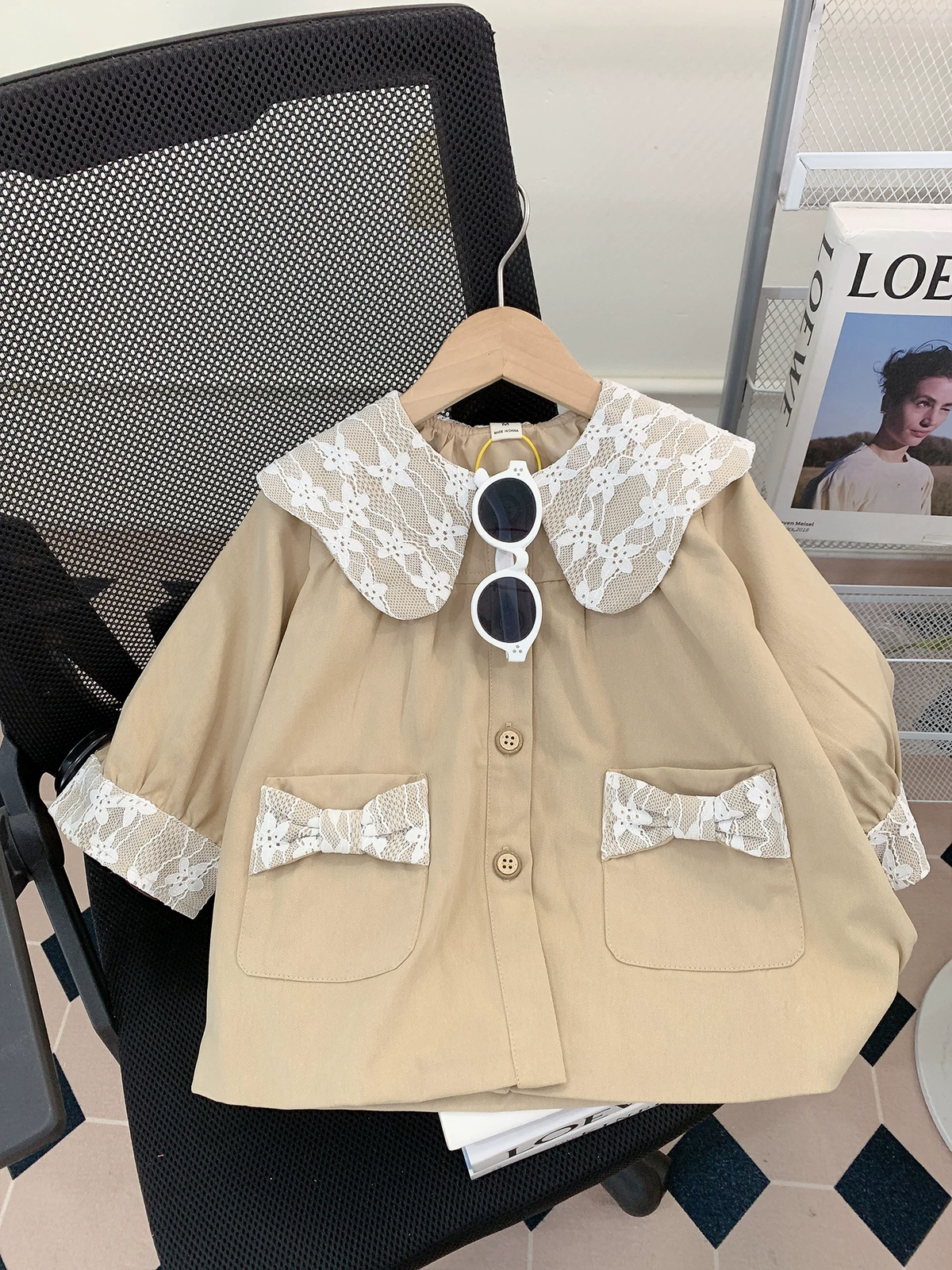Girls Autumn Trench Coat - Kids Windbreaker