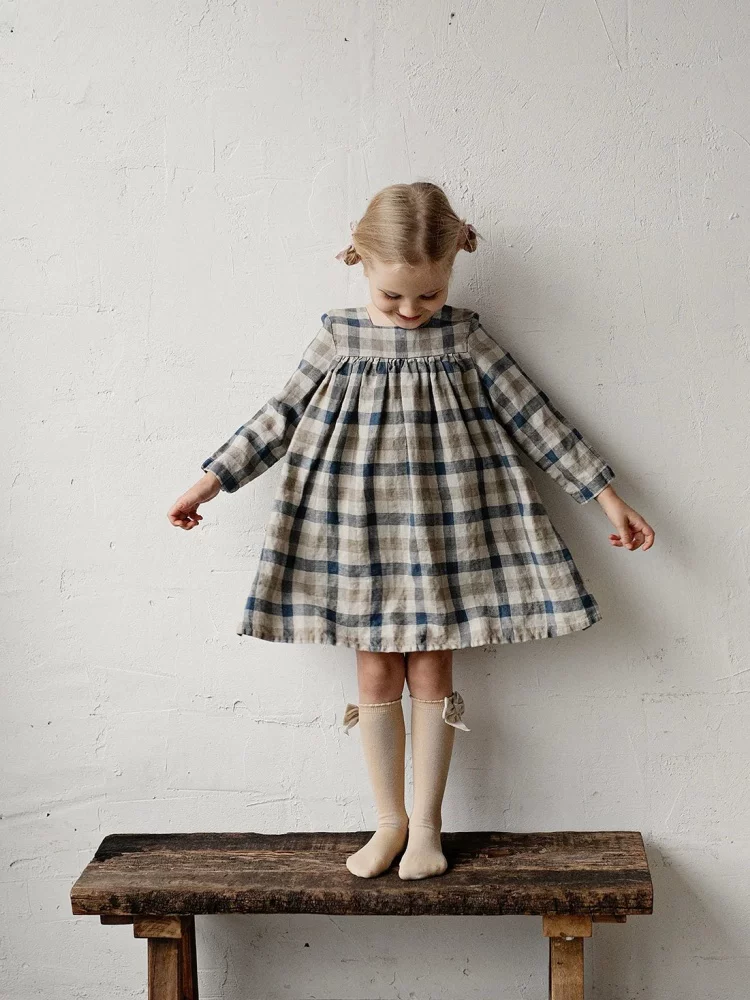 Girls Nordic Pure Linen Dress - Belgian Flax