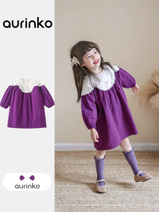 Girls Long Sleeve Princess Dress - Autumn