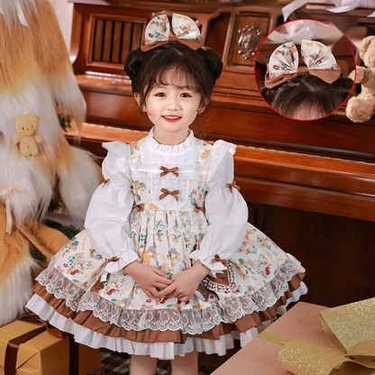Girls Lolita Flower Girl Dress - Autumn Winter