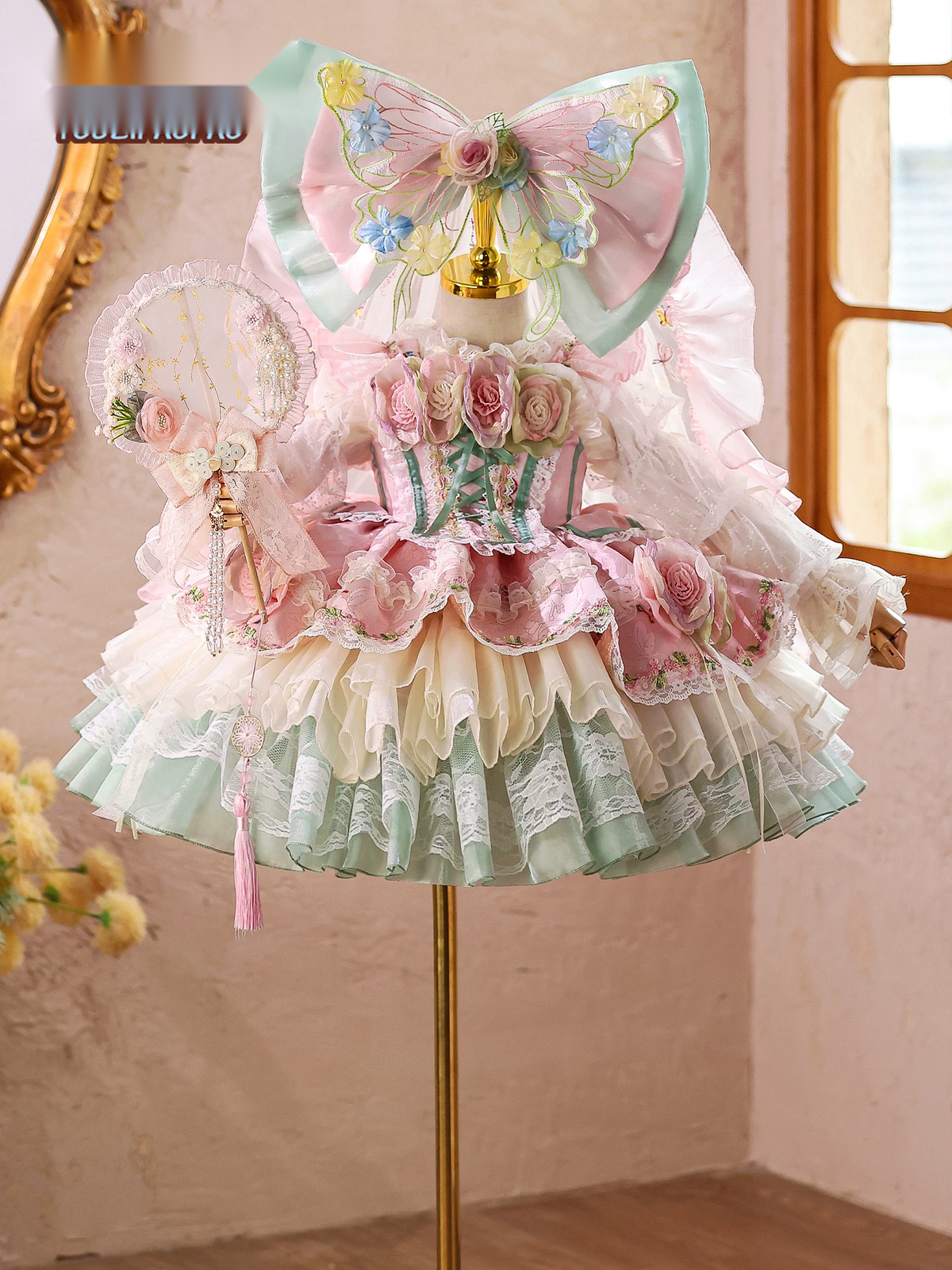 Girls Hanfu Lolita Princess Dress - Mid-Autumn