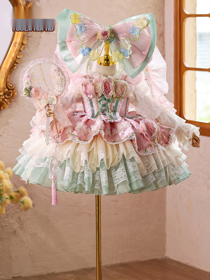 Girls Hanfu Lolita Princess Dress - Mid-Autumn