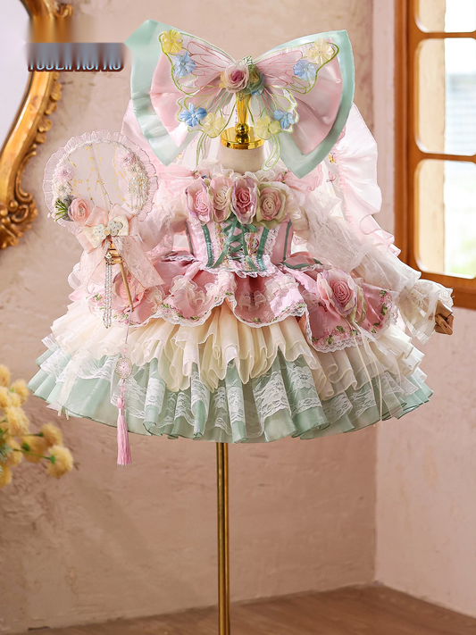 Girls Hanfu Lolita Princess Dress - Mid-Autumn