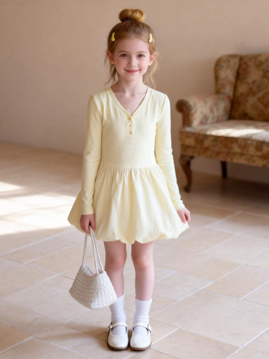 Girls Korean Style Bud Dress - Sweet Princess