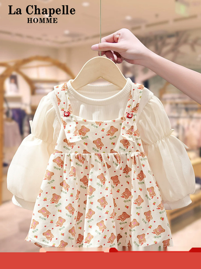 Girls Spring Autumn Set - Princess Pinafore Dress