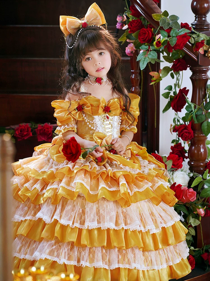 Girls Belle Princess Dress Set - Beauty and the Beast
