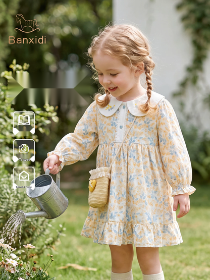 Girls Floral Princess Dress - Birthday Party Set