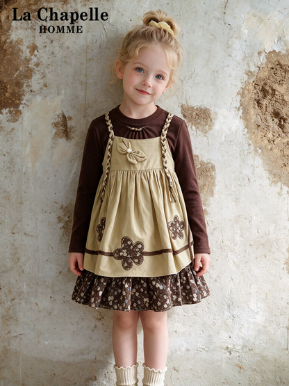 Girls Autumn Dress Set - Pinafore Two-Piece