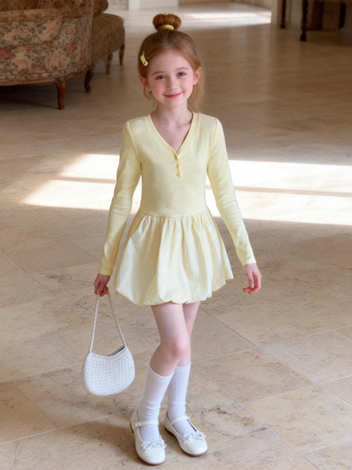 Girls Korean Style Bud Dress - Sweet Princess