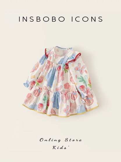 Girls Long Sleeve Princess Dress - Autumn