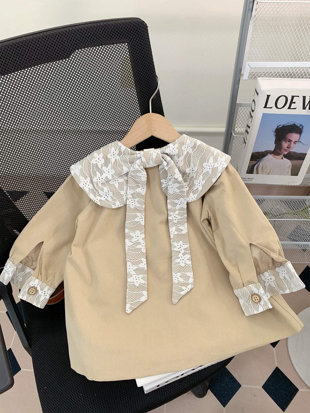 Girls Autumn Trench Coat - Kids Windbreaker