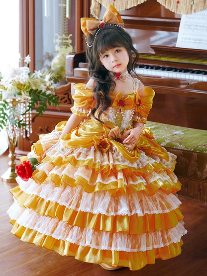 Girls Belle Princess Dress Set - Beauty and the Beast