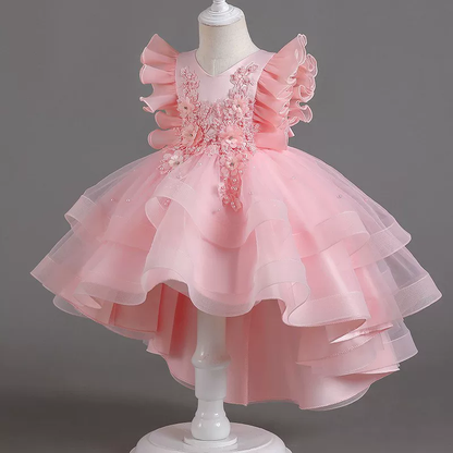 Girls Flower Fairy Princess Dress - Birthday Party