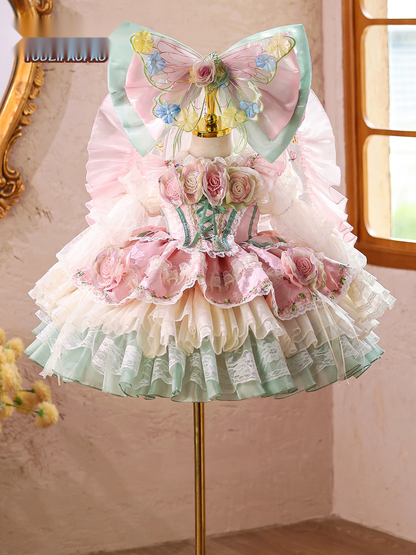 Girls Hanfu Lolita Princess Dress - Mid-Autumn