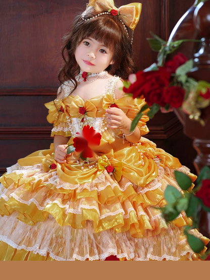 Girls Belle Princess Dress Set - Beauty and the Beast