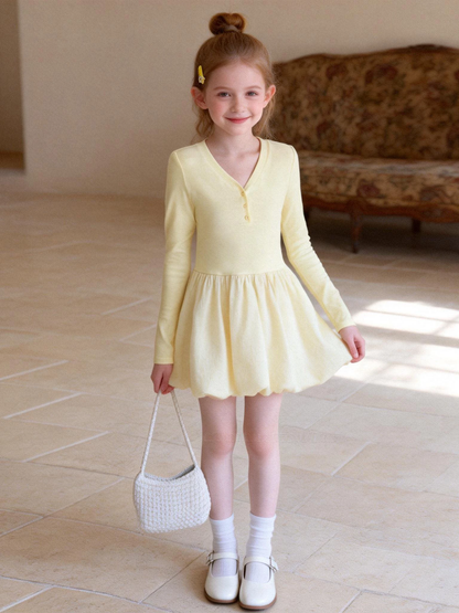 Girls Korean Style Bud Dress - Sweet Princess