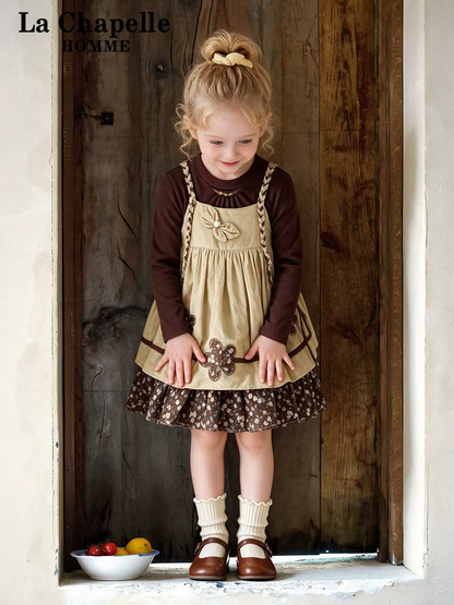 Girls Autumn Dress Set - Pinafore Two-Piece