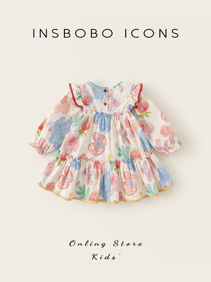 Girls Long Sleeve Princess Dress - Autumn