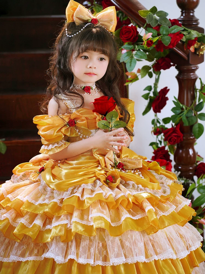 Girls Belle Princess Dress Set - Beauty and the Beast
