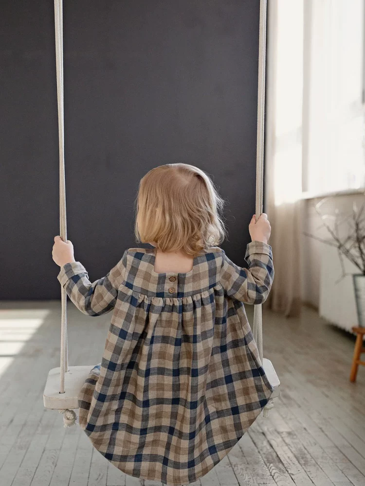 Girls Nordic Pure Linen Dress - Belgian Flax