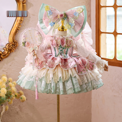 Girls Hanfu Lolita Princess Dress - Mid-Autumn