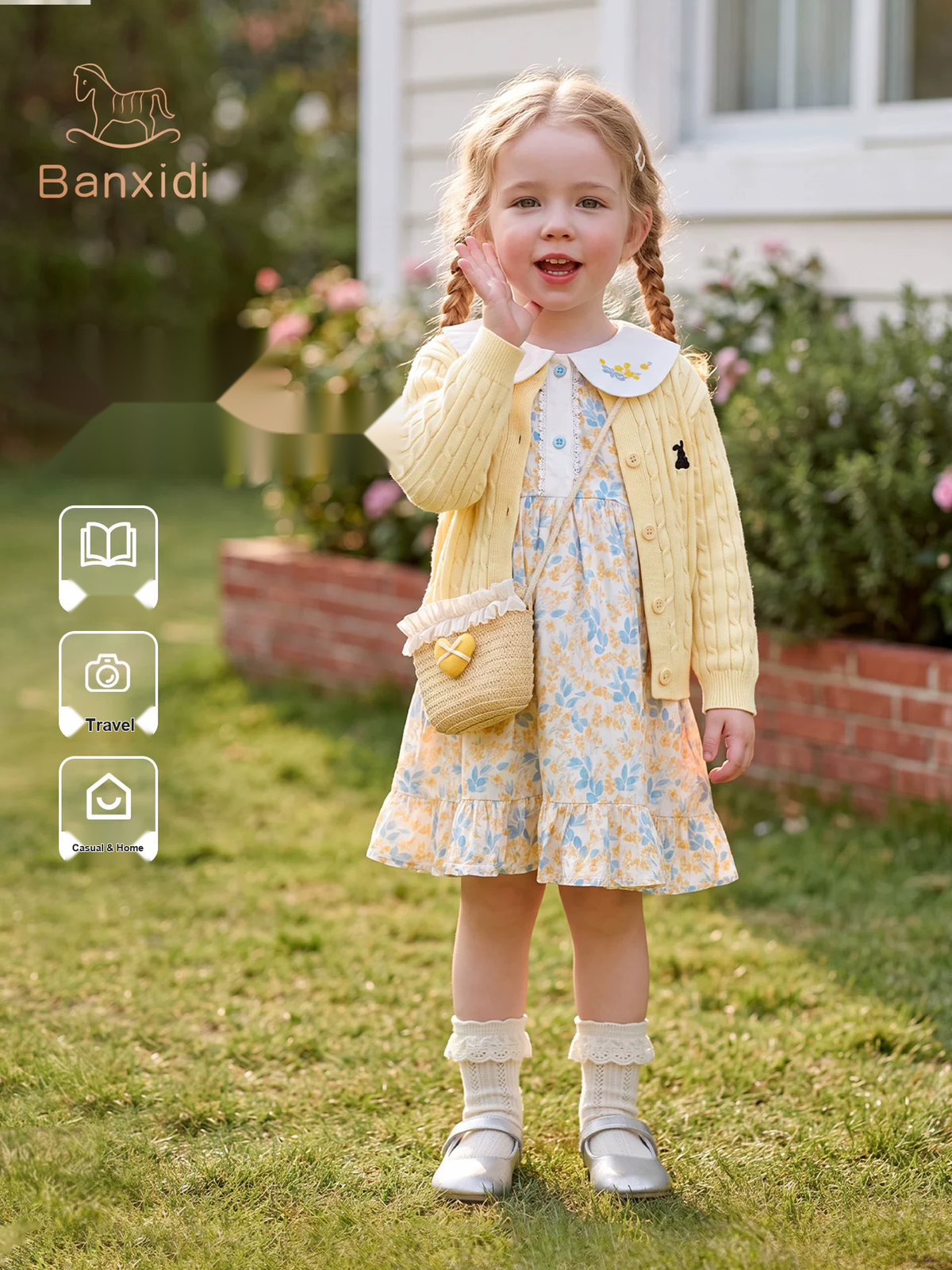 Girls Floral Princess Dress - Birthday Party Set