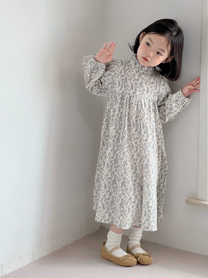 Girls Floral Dress - Forest French Style Spring Autumn