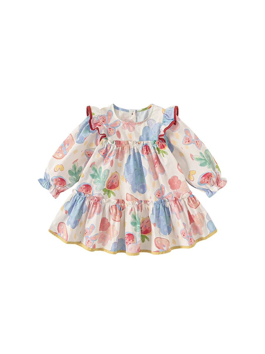 Girls Long Sleeve Princess Dress - Autumn