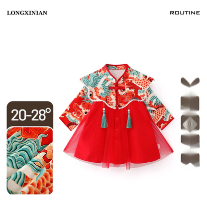 Baby Girl Chinese Style Birthday Dress - First Birthday