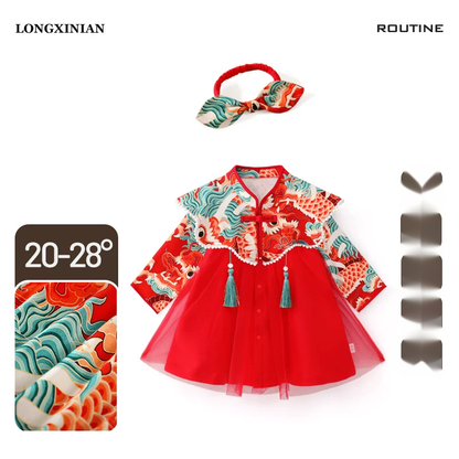 Baby Girl Chinese Style Birthday Dress - First Birthday