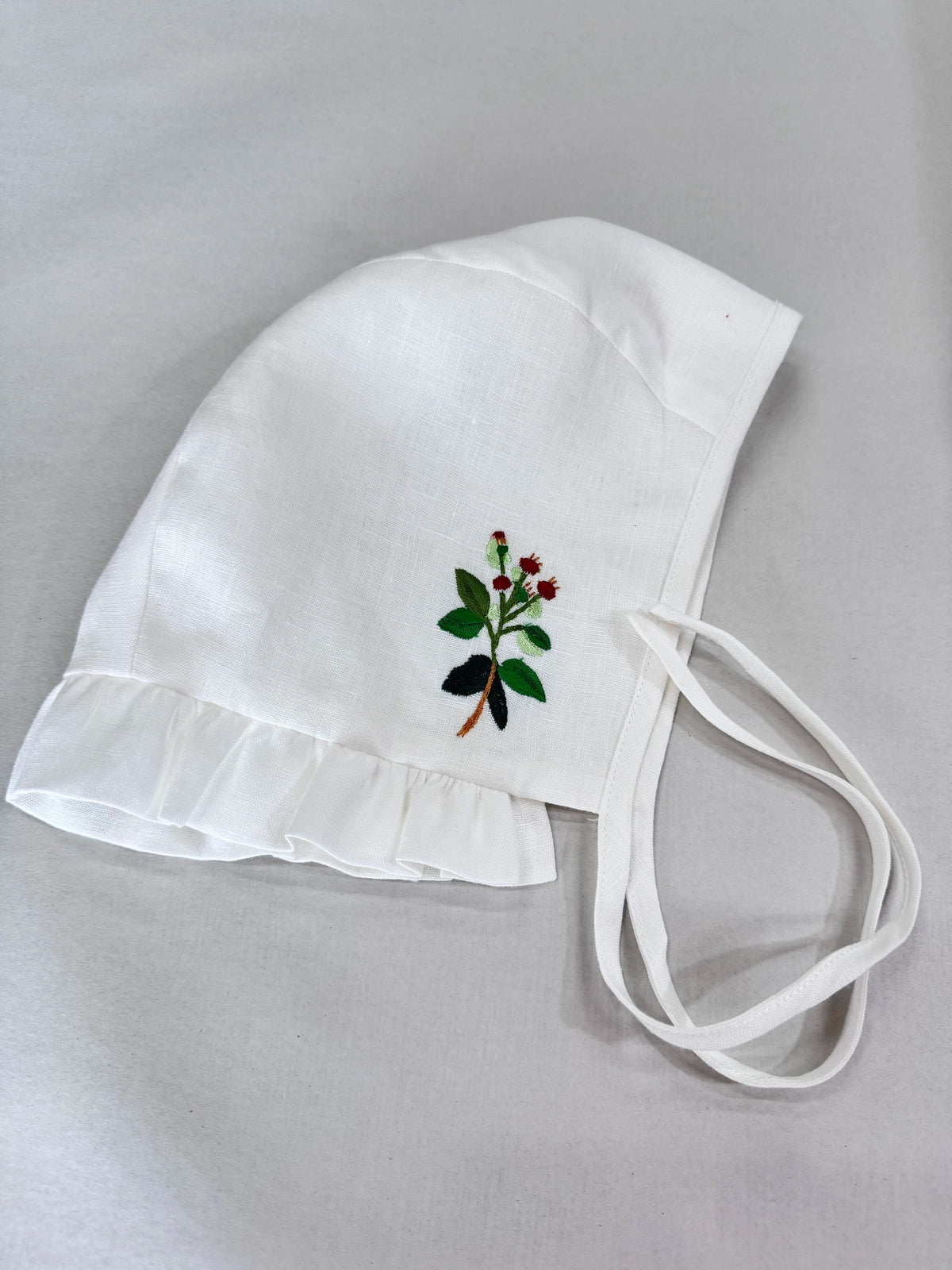 Nordic Linen Sundress - Embroidered Forest-Girl Slip Dress