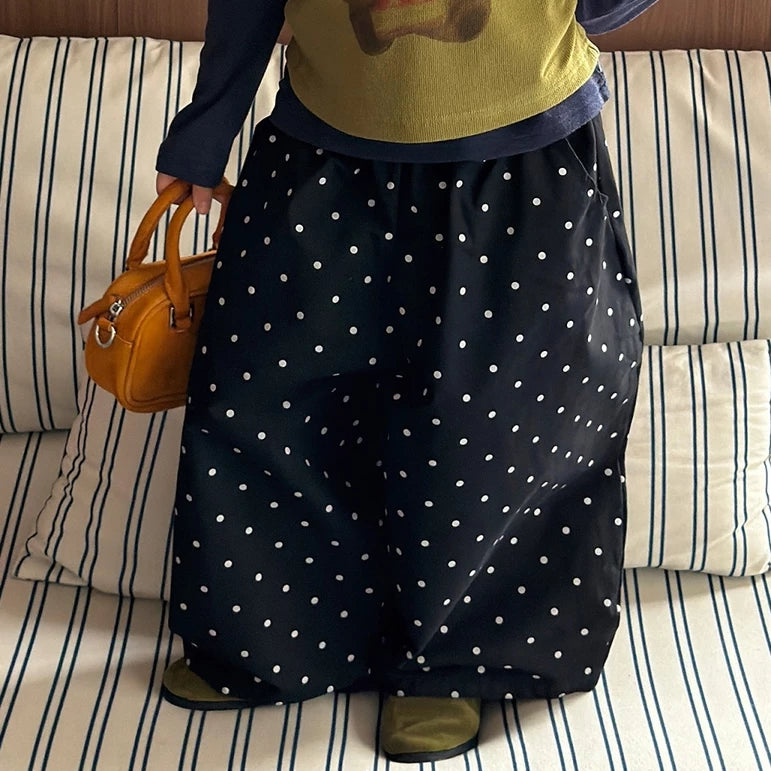 Girls Cami-Layered Tee & Polka-Dot Pants Set - Early-Autumn Three-Piece