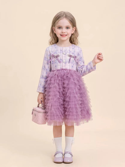 Girls Little-Classics Velvet-Lined Dress - Fleece Option Tulle Gown