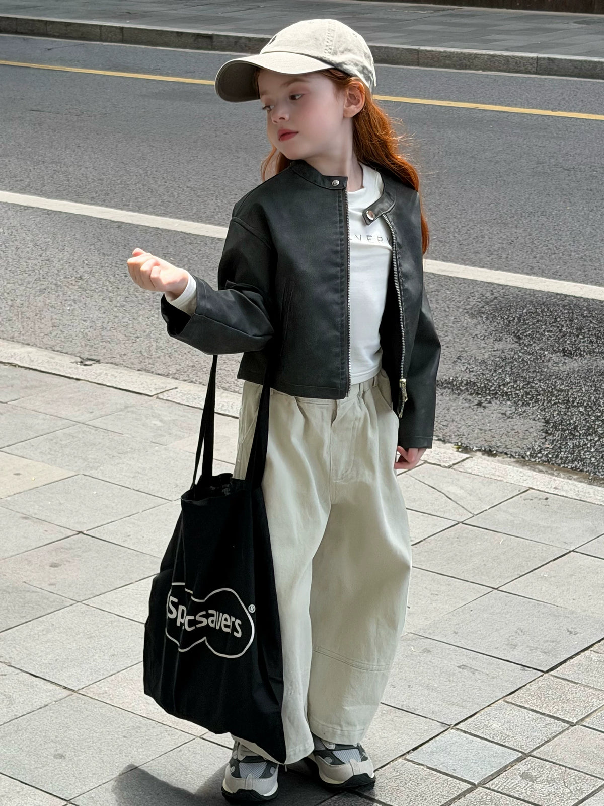 Girls Wide-Leg Trousers - Lazy-Style Korean Autumn Separates