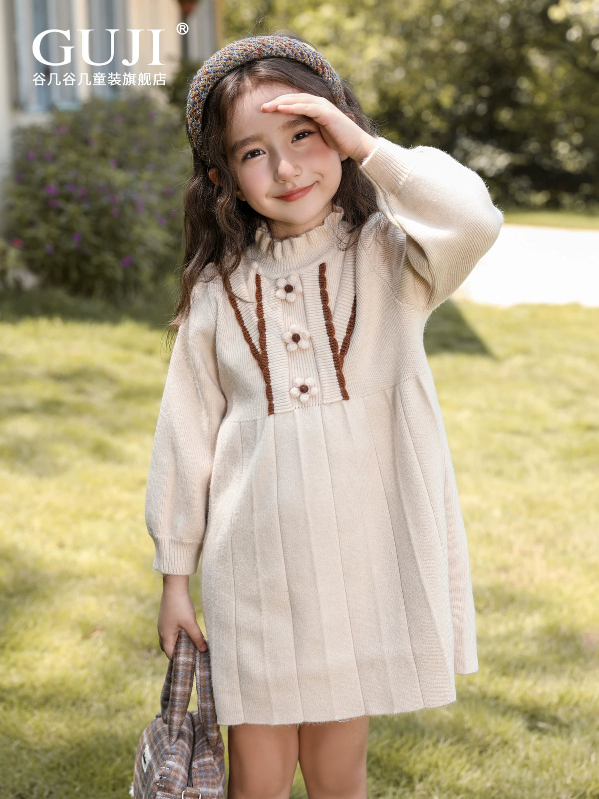 Girls Knit Sweater Dress - Preppy Princess Midi, Soft & Thick