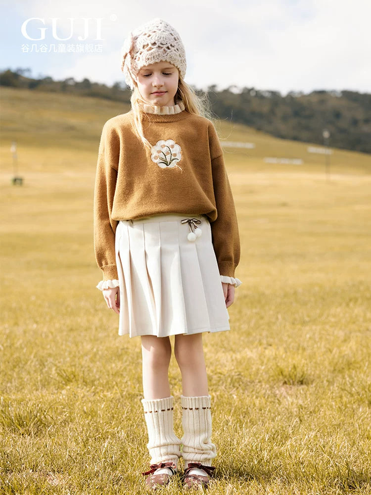 Girls Ribbed Knit Leg Warmers - Solid Sock Covers, 2-14Y