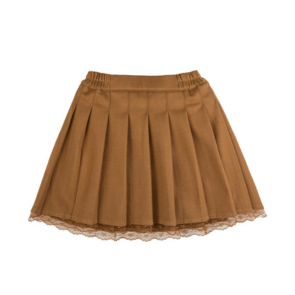 Girls Solid Pleated Skirt - JK Uniform Style Winter Skirt