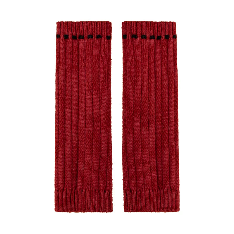 Girls Ribbed Knit Leg Warmers - Solid Sock Covers, 2-14Y
