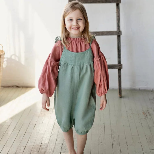 Kids Corduroy Overalls Pants - Casual Dungarees Autumn