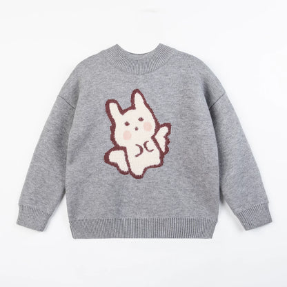 Girls Fleece-Lined Thick Sweater - Warm Winter Knit Pullover