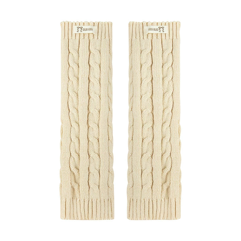 Kids Ribbed Leg-Warmer Socks - Cosy Over-Knee Knit Sock Covers