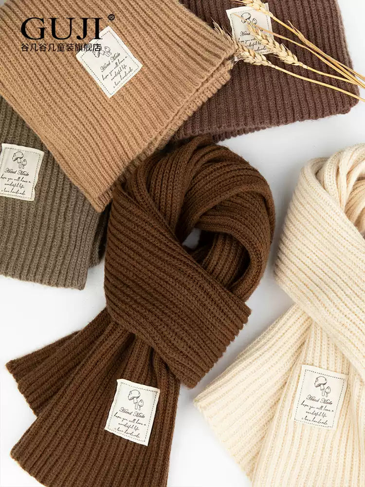 Girls Thick Knit Scarf - Soft Winter Neck Warmer, Many Colors