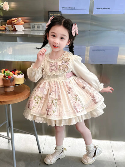 Girls Teddy-Bear Lolita Princess Dress - Birthday Gala Dress