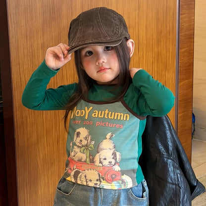 Girls PU Biker Jacket & Flare Jeans Set - Retro Moto Autumn