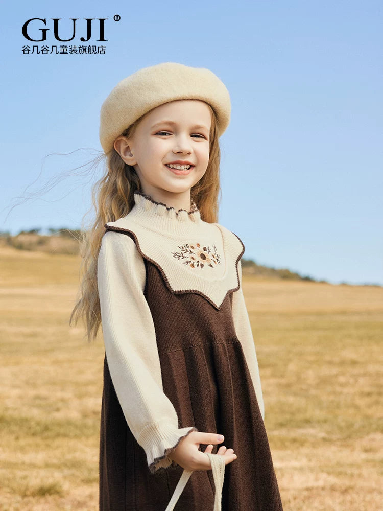 Girls Beret Hat - Wool / Pearl / Knit Artist Cap, 2 Sizes