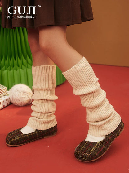 Girls Knit Leg Warmers - Cozy Ribbed Sock Covers, Kids & Adult