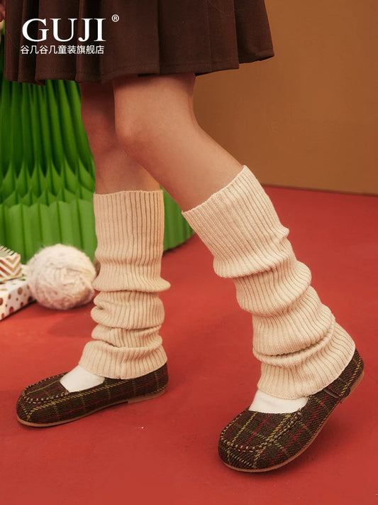 Girls Knit Leg Warmers - Cozy Ribbed Sock Covers, Kids & Adult